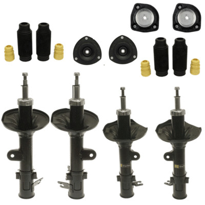 4x Stossdämpfer vorne hinten + Domlager + Schutz Hyundai Tucson JM Kia Sportage