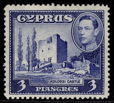 CYPRUS GVI SG156a, 3pi ultramarine, M MINT.