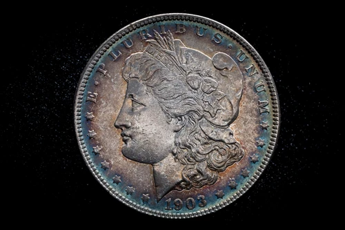 1903 Morgan AU/BU Toned 90% Pure Silver and Gorgeous WOW!