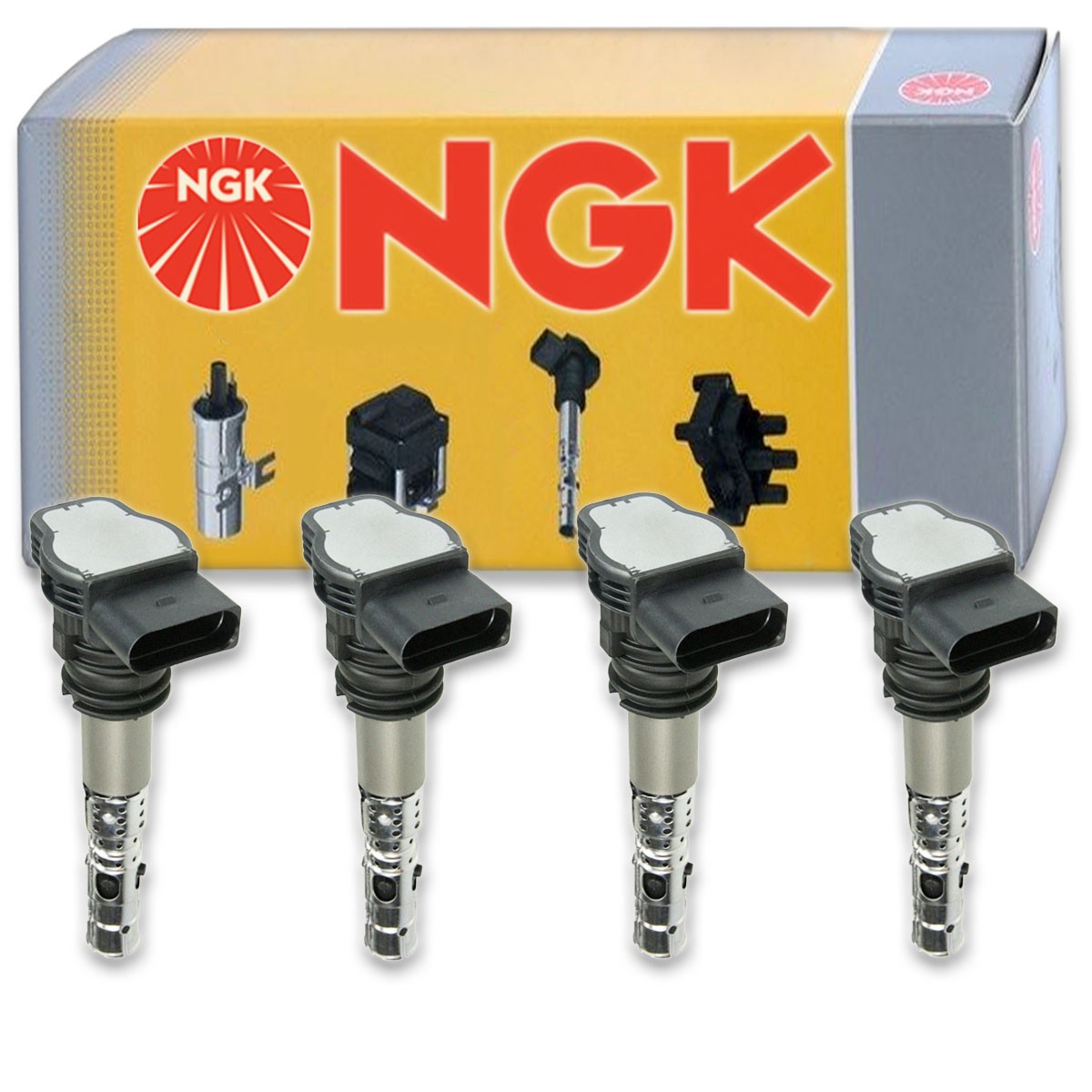 4 pcs NGK Ignition Coil for 2001-2005 Volkswagen Jetta 1.8L L4 - Spark Plug sk