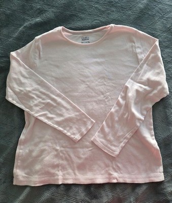 Croft & Barrow Women's Classic Long Sleeve Crew Neck Cotton Pink Shirt