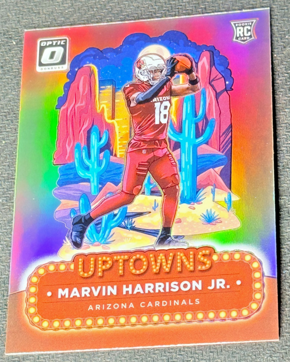 2024 PANINI DONRUSS OPTIC FOOTBALL #5 MARVIN HARRISON JR UPTOWNS SSP CASE HIT RC