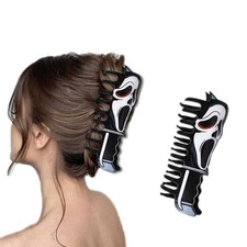 1Pcs Halloween Hair Clips for Women Gothic 1 Count Pack of 1 , Multicolor