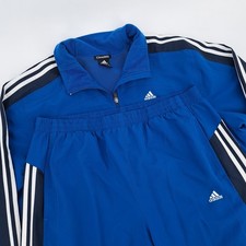 Adidas Clima365 Tracksuit Set Jacket Pants Blue Athletic Men Large
