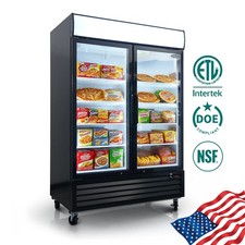 54" Commercial Display Freezer with Freezer Top Sign,Ideal for Store&Supermarket