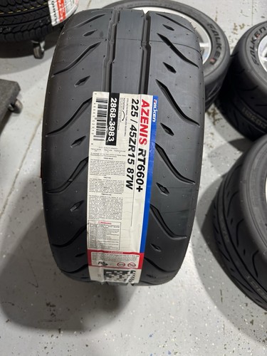 4 pcs Kosei K1 Silver 15x7 4x100 +38 with 225/45/15 tires mounted and balanced - Picture 9 of 16
