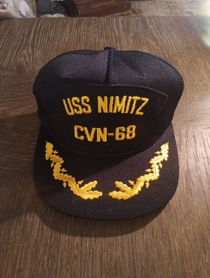 Navy Hat / Cover USS NIMITZ CVN-68 DARK BLUE VERY GOOD CONDITION 