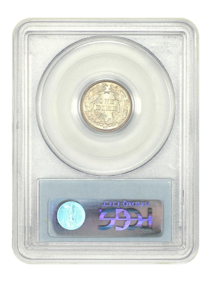 1875-CC 10C PCGS/CAC MS65 (Mintmark Below) - Liberty Seated Dime - Image 2 of 4