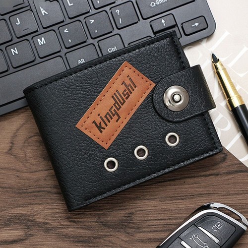 Multi-Card Short Wallet Buckle Credit Card Holder Vintage Money Clip Men - Picture 4 of 12
