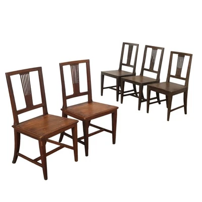 Antique Chairs Directoire Walnut Restorations Italy XIX Century Original - Image 1 of 4