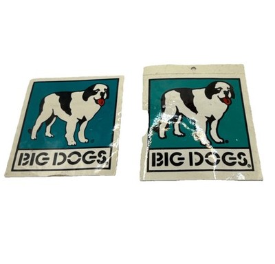 1980 s Lot Of 2 Vintage Big Dogs Sierra West Clothing Sticker Surf Ski Skate