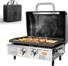 Portable Griddle for Outdoor, Tabletop, Countertop, Kitchen, Tailgating, RV - No