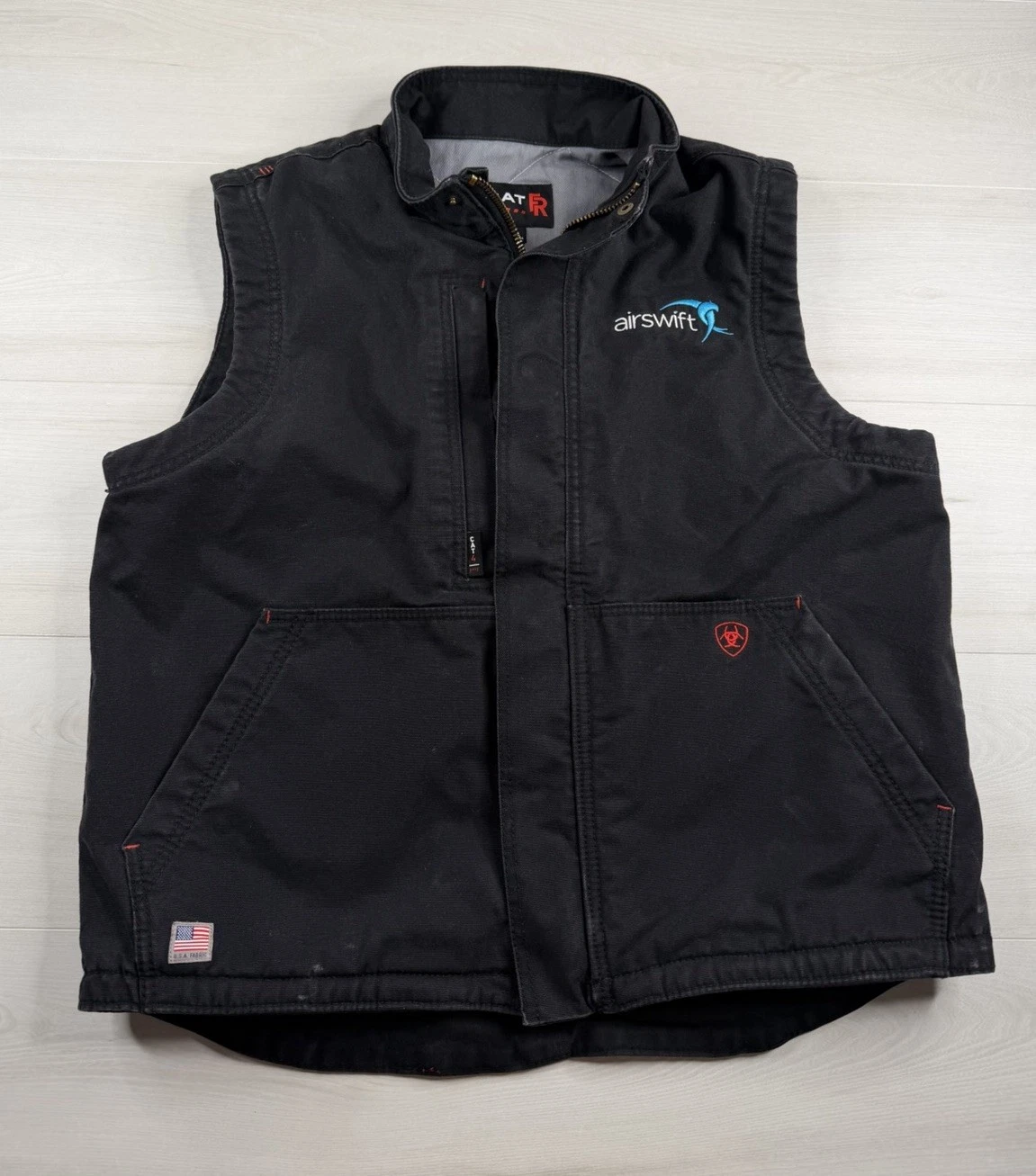 Ariat FR Workhorse Vest Black Cat 4 Flame Resistant NFPA 2112 Quilted Mens M
