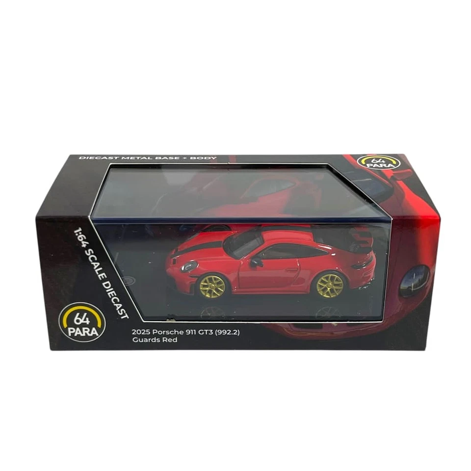 Modellino Auto Paragon 1/64 Porsche 911 GT3 (992.2) 2025 Guards Red - Immagine 4 di 4