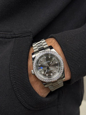 Seikmod Silver Diamond Dial   Jubilé Edelstahl   Chronometer   Saphirglas