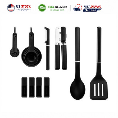 KitchenAid 17-Piece Cooking Utensils Set with Ergonomic Handles, Black