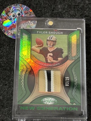2025 Panini Certified #NGJ-TSH Tyler Shough Jerseys Mirror Green #/25