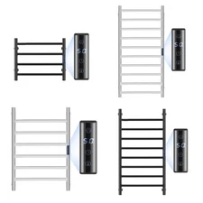 4/6/8/10-bar Towel Warmer Rack Wall Mounted Heated Towel Rack for Bathroom