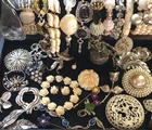 Vintage Costume Jewelry Assorted Silver Tone Mixed Lot of 37 Items Some Signed