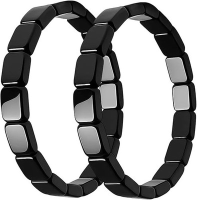 Hämatit Armband Herren 2er Set Naturstein Schmuck für Business Sport Alltag