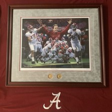 Alabama Crimson Tide 7 National Champs Framed Artist Proof Prints Daniel Moore