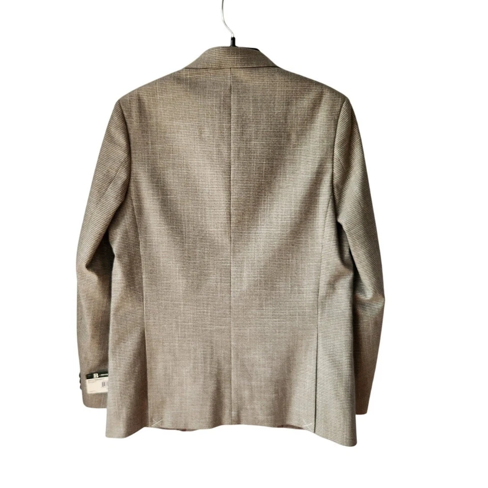 NUEVO CON ETIQUETAS Brooks Brothers Big Boy's Blazer Traje Chaqueta Marrón Crema 18R Foto 2 de 4