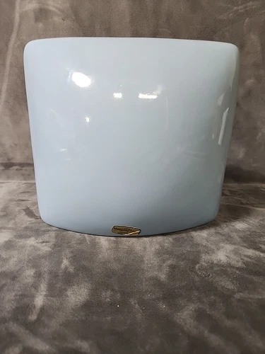 Vintage Haeger Pottery Blue Floral Pillow Vase 7 1/2” Tall