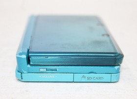 Nintendo 3DS Aqua Blue Handheld Video Game Console W/Charger & SD Card Only!