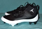 Nike Jordan Football Cleats Mens 10.5 Vapor Edge Promo PE Black White FJ5703-001