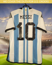 Messi Argentina Team Jersey Home World Cup Football Shirt Adidas Mens Size M