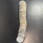 ROLL OF 20 WALKING  LIBERTY HALF DOLLARS Worn, 90% SILVER - $10 FACE VALUE