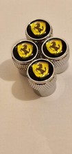 Silver Ferrari Dustcaps Aluminium Alloy X4