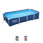 Bestway Steel Pro 13ft x 32 Inch Above Ground Swimming Pool, Blue (Used)