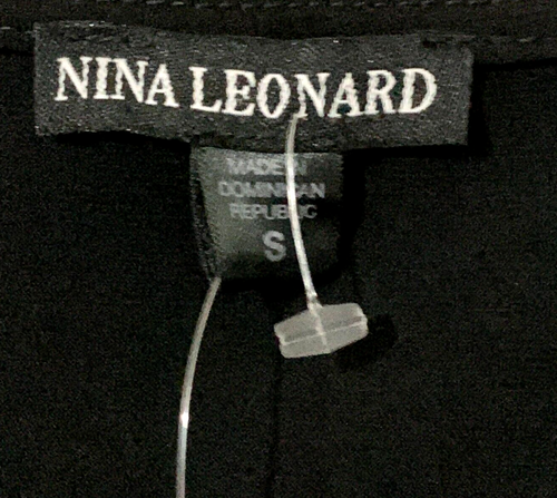 Size Small Nina Leonard Dress Black Gold Colored Accents NEW Z1 - Picture 4 of 8