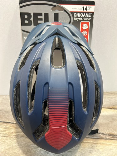 Casco de bicicleta Bell Chicane para adultos, azul marino y rojo, para mayores de 14 años - Imagen 1 de 10