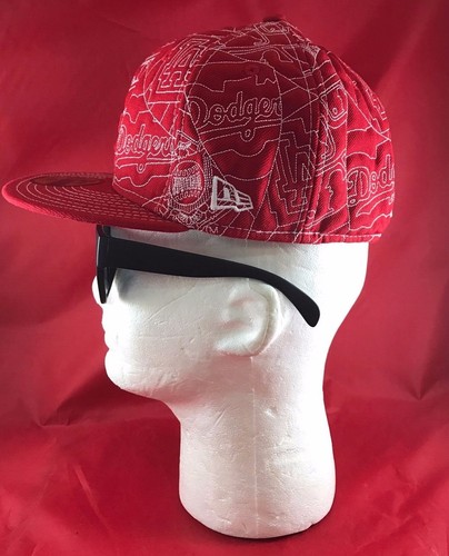 Nueva era 59Fifty MLB LA Dodgers equipados con rojo con blanco LA Dodgers en sombrero plano - Imagen 4 de 11