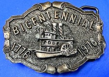 Steam Boat - The Spirit Of America Bicentennial Celebration Belt Buckle