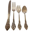 Florentine Lace by Reed & Barton Sterling Silver Flatware Service 8 Set 32 Pcs
