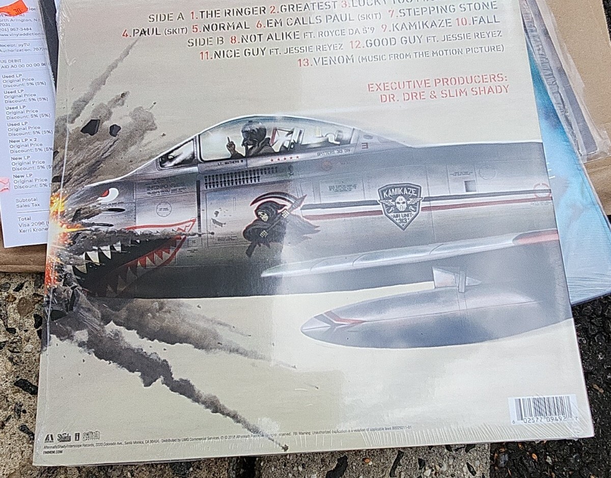 Eminem kamikaze リミテッドエディションLP EMINEM KAMIKAZE VINYL NEW! LIMITED RED CAMOUFLAGE LP! VENOM