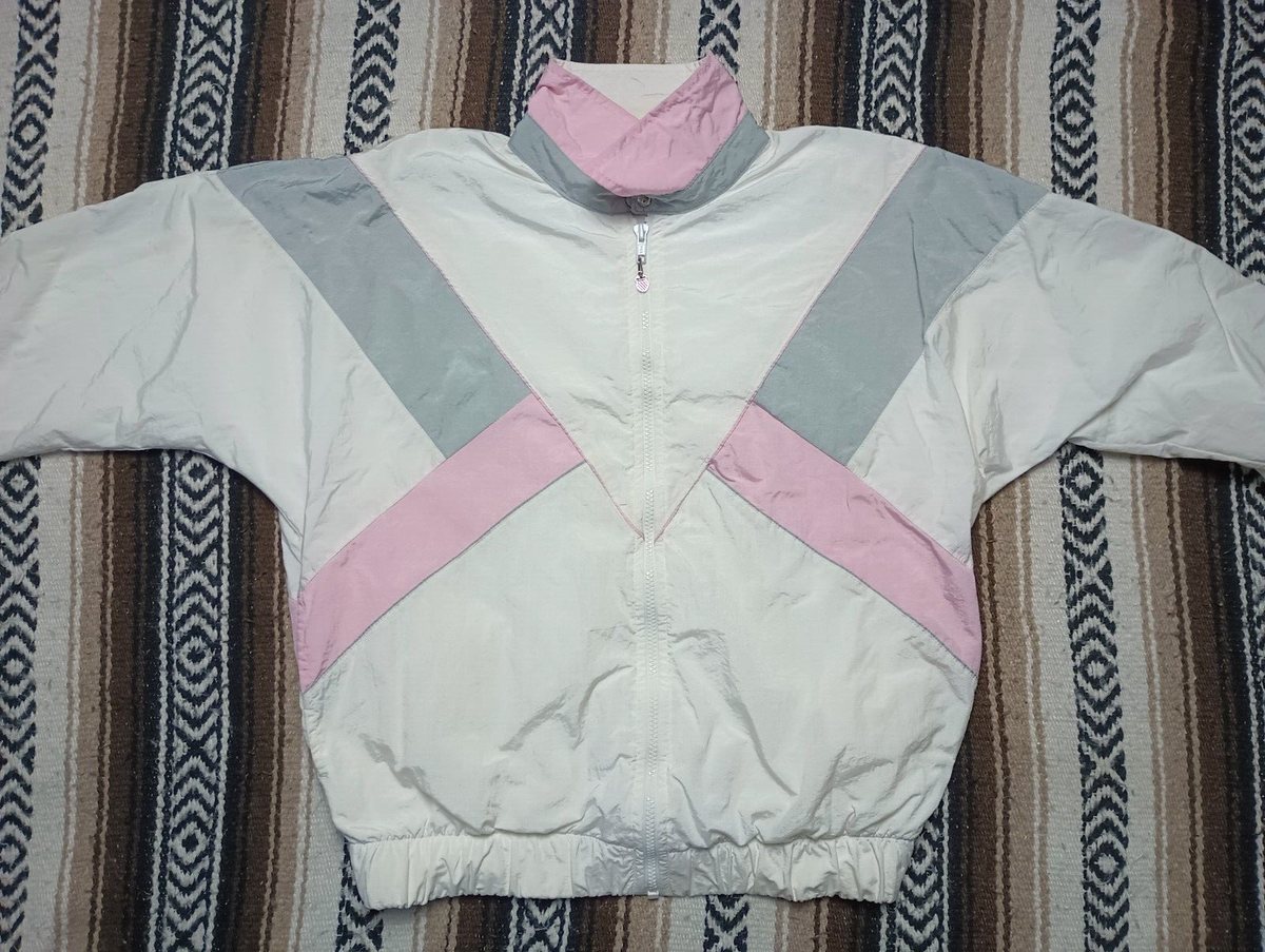 K-Swiss vtg Jacket 80s 90s Hip Hop windbreaker Womens M made