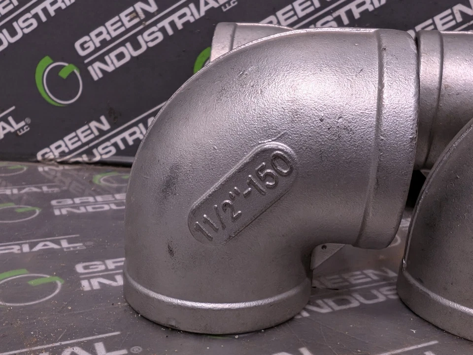 NUEVO Lote de 10 Accesorios SCI Codo Ángulo Recto 316 Acero Inoxidable Sin Roscar 1-1/2" Foto 2 de 4