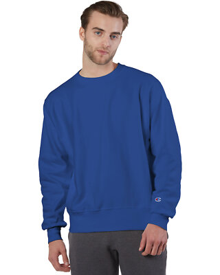#ad Champion S1049 Adult Cotton Polyester Long Sleeve Reverse Weave Crew Sweatshirt $52.77