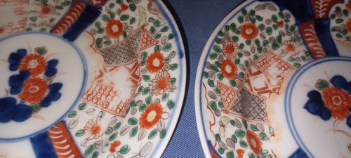 A VERY NICE 2 VINTAGE IMARI JAPANESE PORCELAIN PLATES, 6" IN DIAMETER - Picture 5 of 8