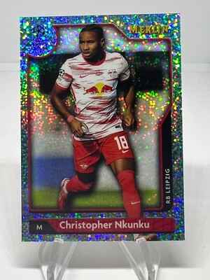 2022-23 Topps Chrome Merlin UCC Christopher Nkunku Aqua Speckle Refractor #/150