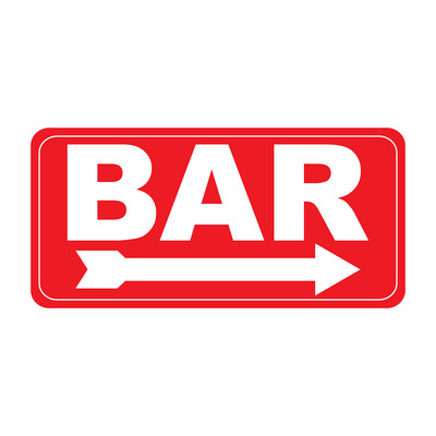 Bar Red Retro Vintage Style Metal Sign - 8 In X 12 In With Holes | eBay