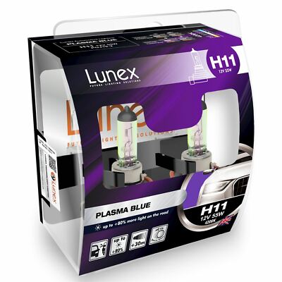 Lunex Plasma Blue H11 (711) Headlight Bulb 4200K Twin Pack