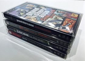 10 Box Protectors For PSP Video Games   Clear Playstation Portable Cases Sleeves