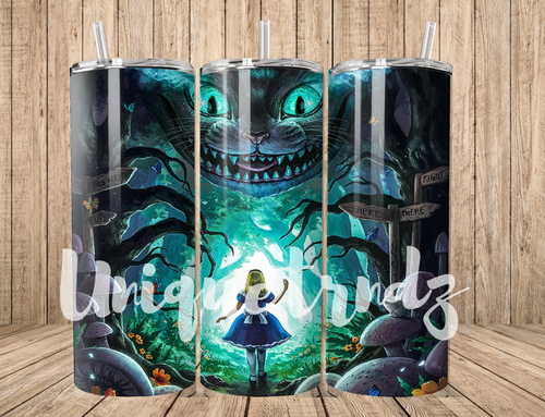 Alice in Wonderland Straight 20oz Tumbler Insulated Stainless Steel