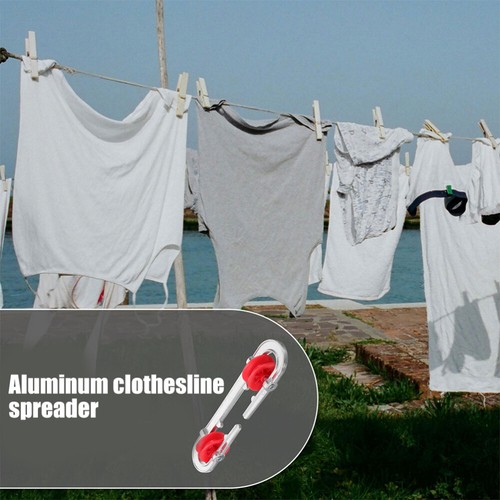 2 Pcs Clothes Rack Splitter Travel Clothesline Separator Divider Pulleys - Imagen 10 de 12