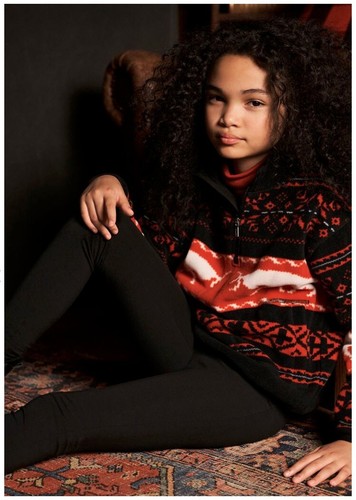 NWT Polo Ralph Lauren Big Girl's S (7) Fair Isle Fleece Quarter Zip Pullover - Picture 2 of 8